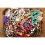 A box of costume jewellery