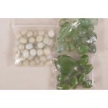 Three bags of jade beads (quantity)