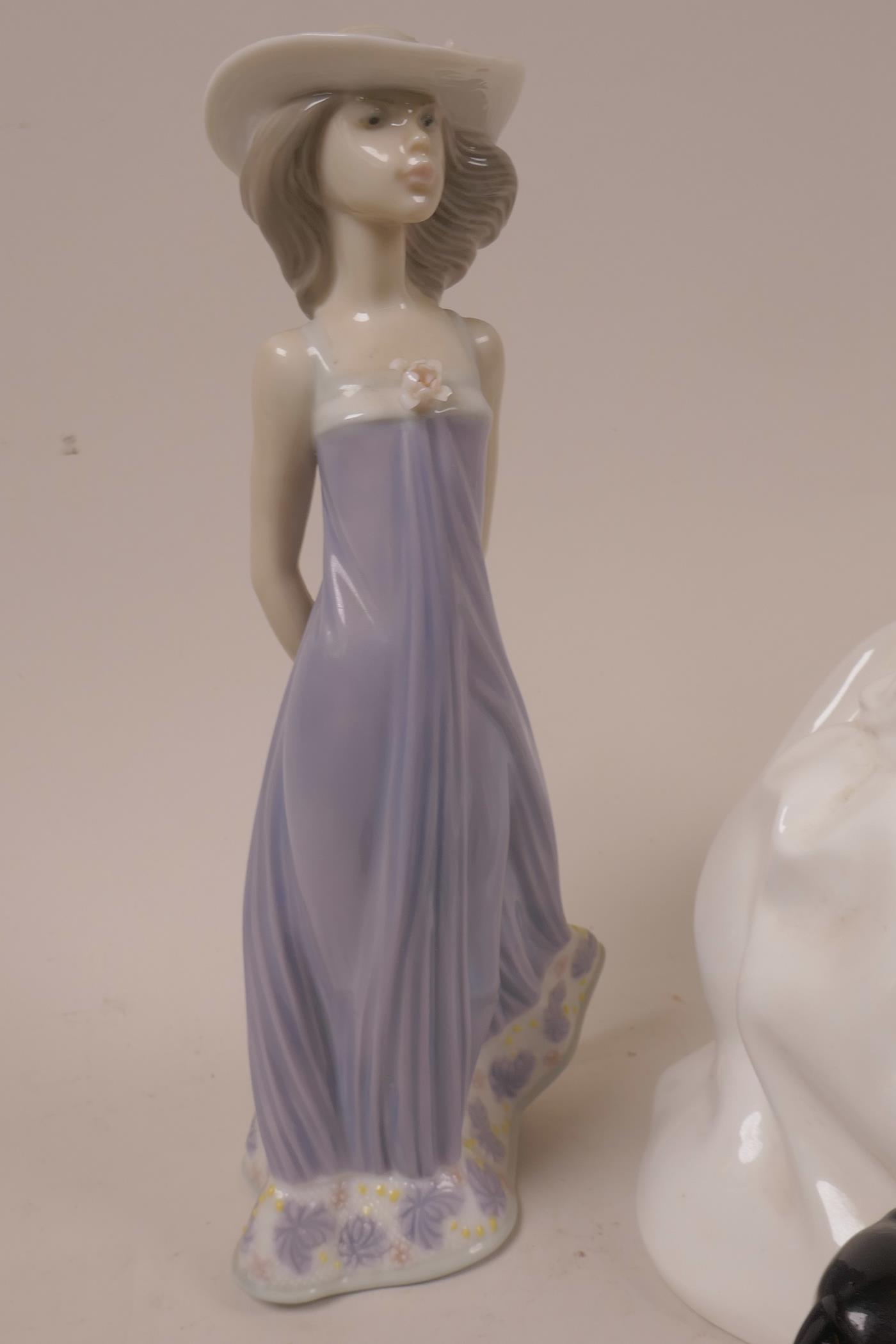 A Royal Doulton porcelain figurine, 'My Love' HN2339 by Peggy Davies, together with a Royal - Image 3 of 6