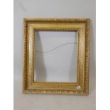A C19th Watts type giltwood picture frame, rebate 16" x 19"