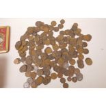 A collection of GB copper coins, mainly Victorian and Edwardian, over 2kg, in a vintage Thorntons