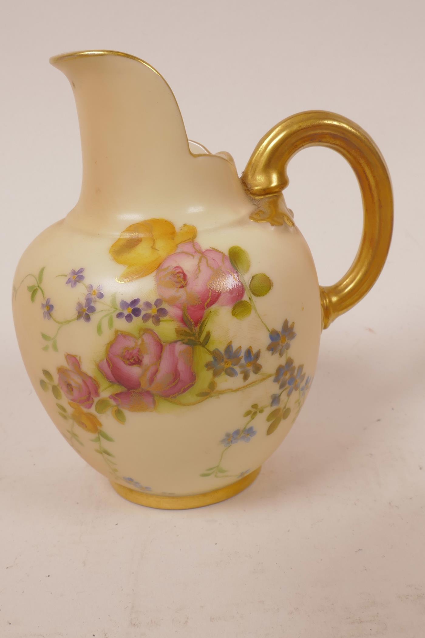 A collection of Royal Worcester porcelain, mainly blush ivory, to include a cream jug, pattern No. - Image 2 of 6