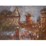 W. Kirby, Moulin Rouge, signed, oil on board, 24" x 20"