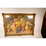G. Barbaro, still life of fruit, signed watercolour, in good moulded gilt frame, 30" x 22"