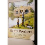 A replica metal advertising sign for Hardy Bros fishing equipment, 20" x 27½"