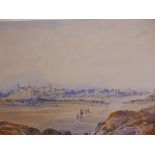 Col. Ayrton Pullan, landscape with a view of Madras, signed & dated '95, watercolour, 18" x 9"