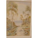 Charles F. Allbon, a pair of coastal landscapes, watercolours, 6½" x 9"