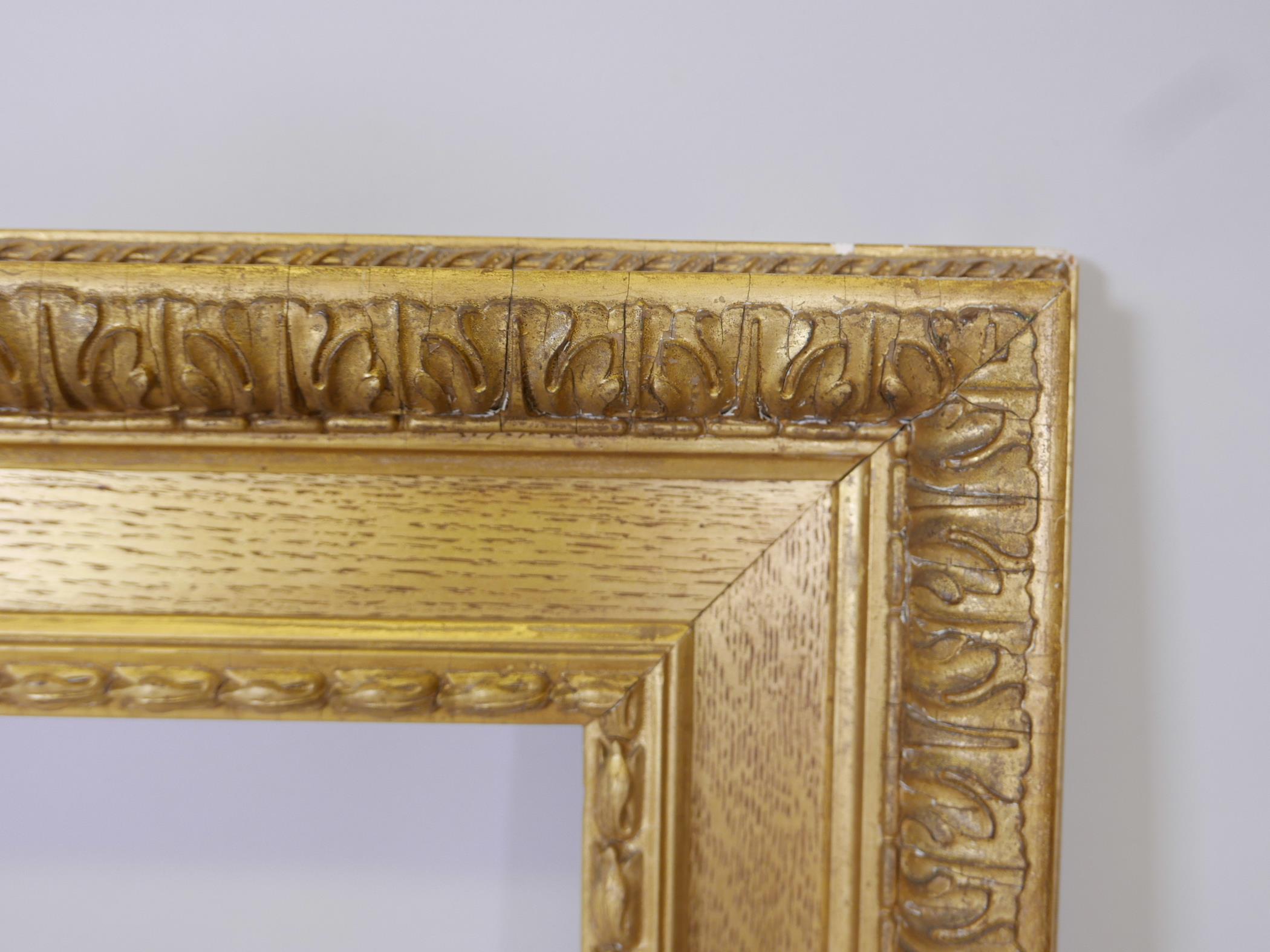 A C19th Watts type giltwood picture frame, rebate 16" x 19" - Image 2 of 3