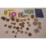 A collection of British coinage to include a 1931 Jersey penny, 1920 and 1922 half crowns, various