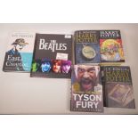 Six collector's hardback books: 'Harry Potter and the Deadly Hallows' (2 copies), 'Harry Potter