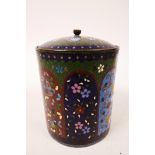 A cloisonne jar and cover, 5" high