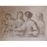 F. Bartolozzi, after Guercino, a pair of C18th engravings, London 1764, A/F staining and repair, 22"