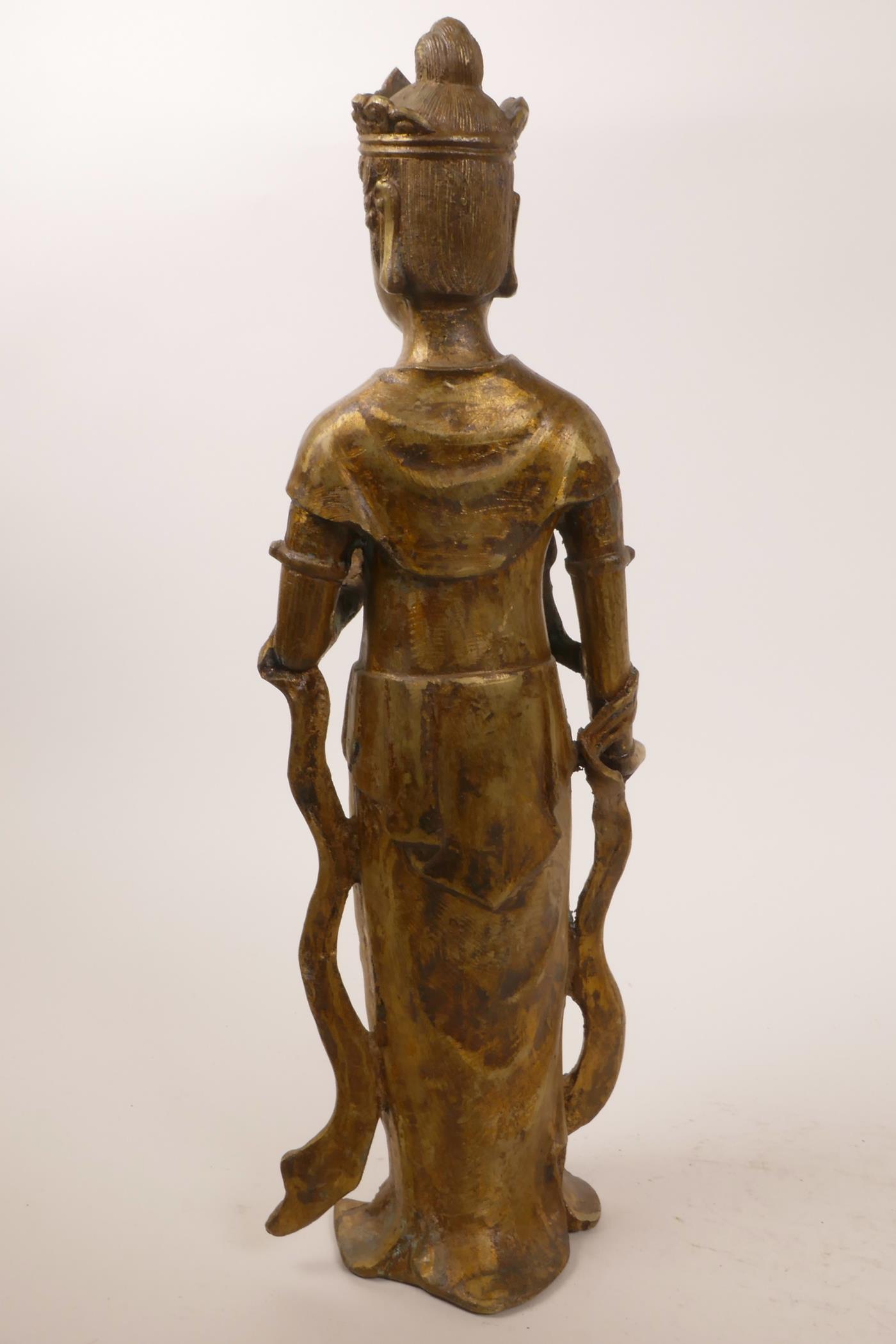 A bronze Buddha, 16" high - Image 3 of 4