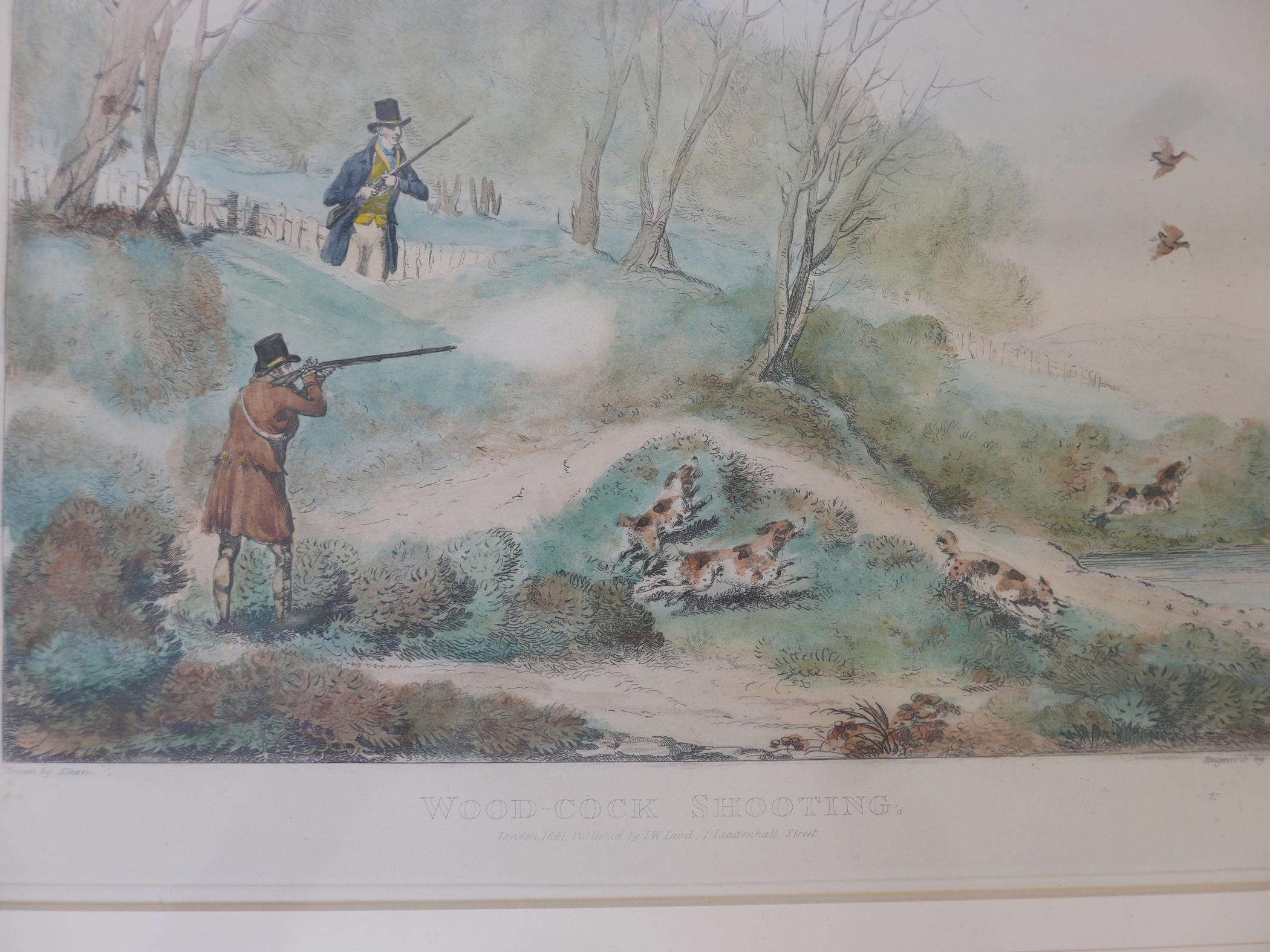 After Alken, Pheasant Shooting and Woodcock Shooting, a pair of hand coloured engravings, engraved - Image 3 of 3