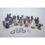 Twenty eight 'Lord of the Rings' metal figurines, largest 3½" high