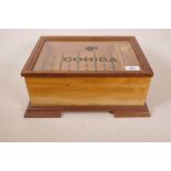 A mahogany humidor from Cohiba Cigars, 14" x 11" x 6"