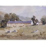 Frank Parker, (British, fl. C20th), cottages on a hillside, signed and dated '96 lower left,