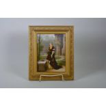 A late C19th Berlin (KPM) hand painted porcelain plaque by Carl Schmidt of Bamberg (German, 1833-
