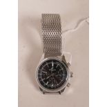 A gentlemen's replica Breitling stainless steel wristwatch