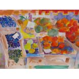 Ian Case (British, fl. C21st), 'Market near Perpignan', signed and dated 2012 lower right, mixed