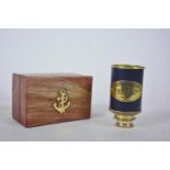 A small reproduction W. Ottway brass telescope, boxed, telescope 3" long