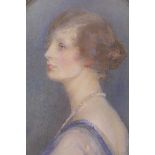 Violet Victoria Butler (British, 1888 - 1980), portrait miniature of the Marchioness of