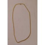 A 9ct gold twisted rope link chain, 20" long, 11.5 grams