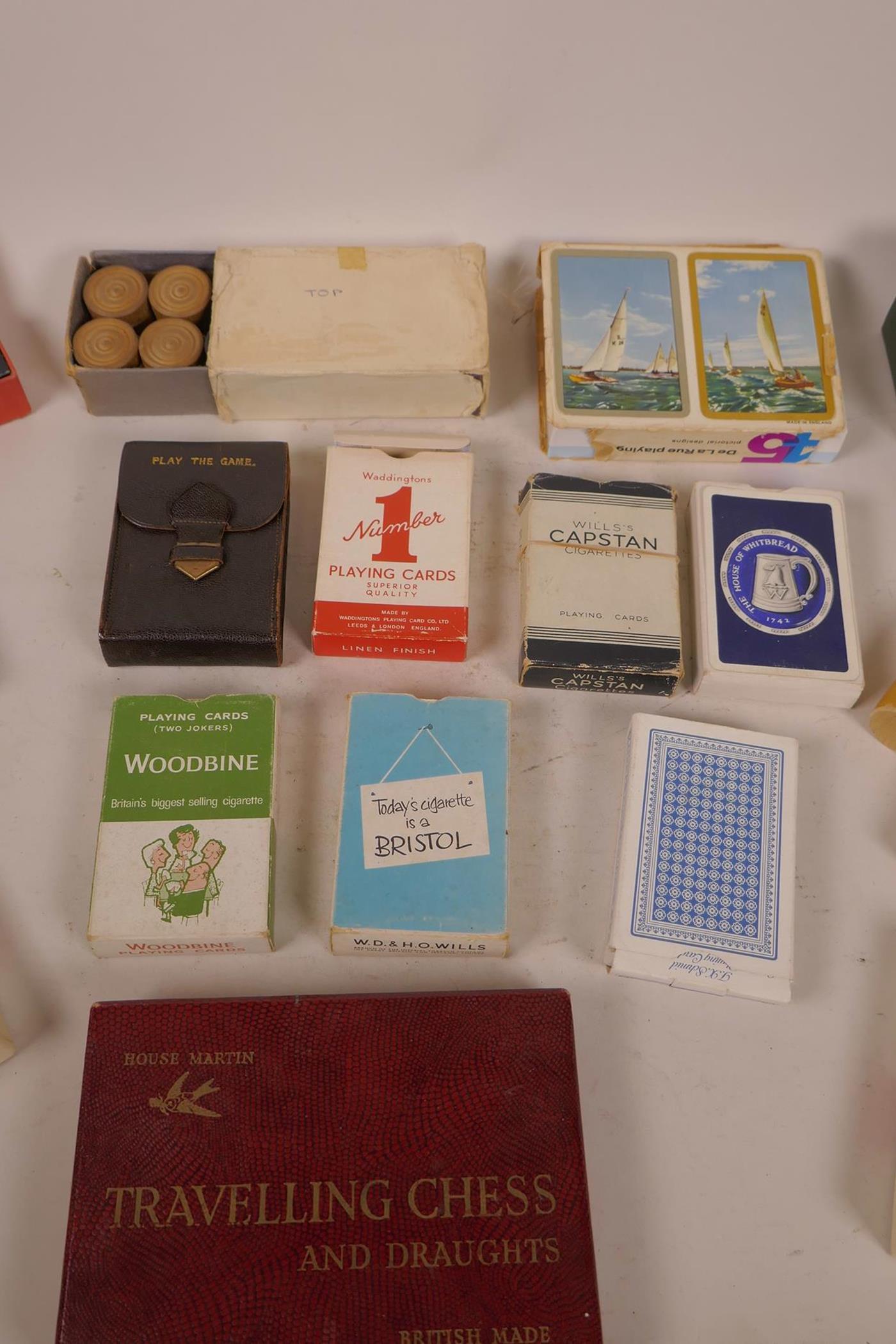 A box of vintage games and playing cards including carpet croquet, dominoes etc - Image 3 of 4