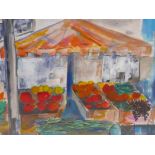 Ian Case (British, fl. C21st), 'Les Fruits Rouge, Laroque de Alberes nr. Perpignan', signed and