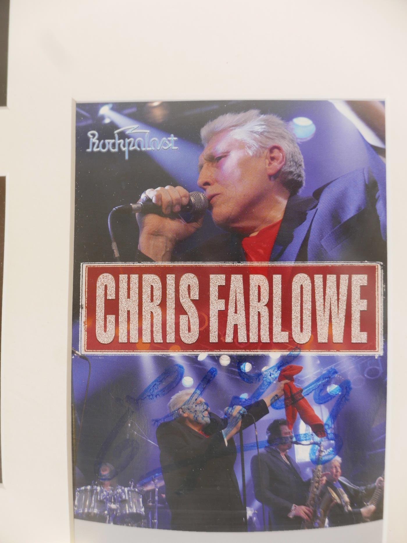 A framed collection of seven Chris Farlowe CD and DVD covers, all signed - Image 4 of 4