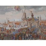 After Romeyn de Hooghe, illustrator, (Dutch, 1645-1708), 'Entrance of William III into the Hague', a