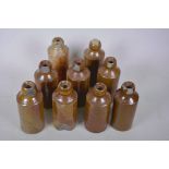 A collection of eight Bourne Denby stoneware ink bottles, and one other, 6½" high