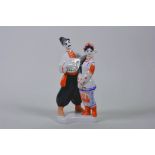 A 1960s Kiev Experiemental Ceramic Factory porcelain figure of 'Levko & Ganna', a Ukranian couple