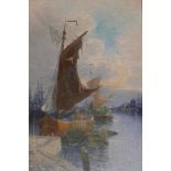 W. Buttler(?) (fl.1870s), a pair of Dutch marine landscapes, signed indistinctly recto, oil on