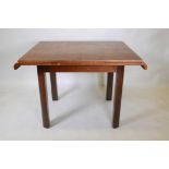A 1930s 'Grange' oak draw leaf dining table, 33" x 42" x 61" extended