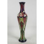 A tall Moorcroft pottery vase style 298, designed by Philip Gibson, 12" high