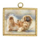 Violet Florence Young (British, 1896-1970), a portrait miniature of 'Suki' the Pekingese aged 9,