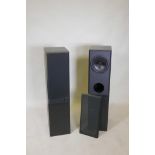 A pair of KEF model 103/4 Hi-Fi floor speakers, type SP3166, in ebonised cases, 35" high