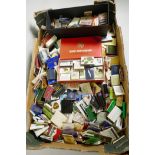 A collection of approximately 500 match book covers and matchboxes including BA Concorde etc