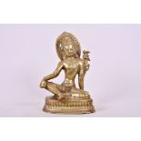 A bronze figurine of a Hindu deity, 7" high