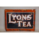 A Lyon's Tea enamel sign, 29" x 39"