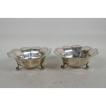 A pair of silver bowls to match previous lot, (396g), 5½" diameter