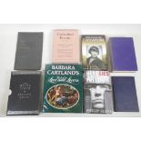 A collection of eight books, signed by the authors, including 'Love & Lovers' by Barbara