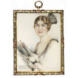 Ethel Carr Bailey, née Porter (British, 1871-1944), a portrait miniature of 'Frances Weir