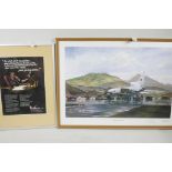 A limited edition colour print of a Lockheed Tristar refuelling aircraft in RAF marking titled '