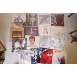A small collection of 12" albums including David Bowie, Camel, Deep Purple, Pink Floyd, Kraftwerk