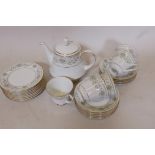 A Noritake Green Hill pattern part tea service including teapot