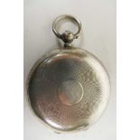 A Swiss sterling silver pocket watch case, c1890, hallmarked 0.935 with three bears, approximately