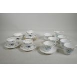 A Duchess bone china part tea set, together with a floral decorated Royal Staffordshire part tea set
