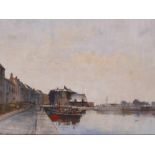Ian Houston (British, b.1934) 'The Basin, Honfleur: Winter Afternoon', signed lower left and gallery